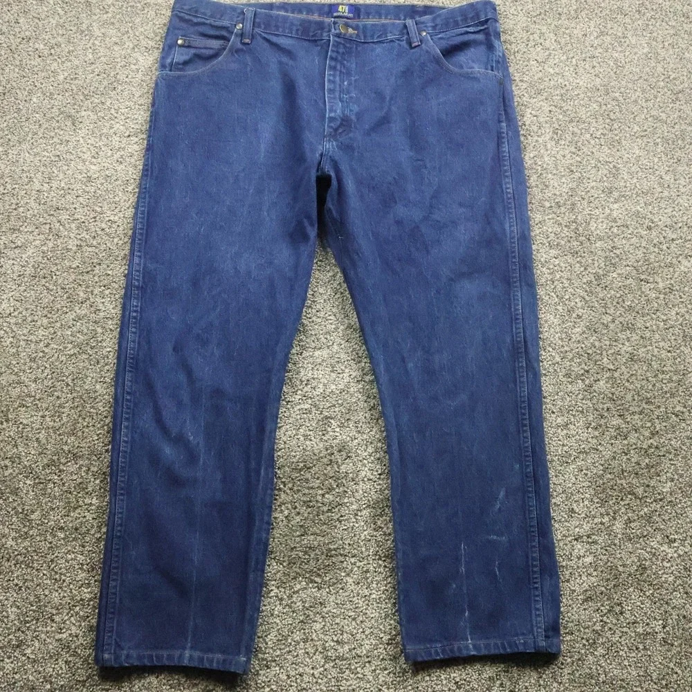 Wrangler Jeans Men's 40x27 cowbot cut Blue Denim Western Workwear